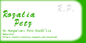 rozalia petz business card